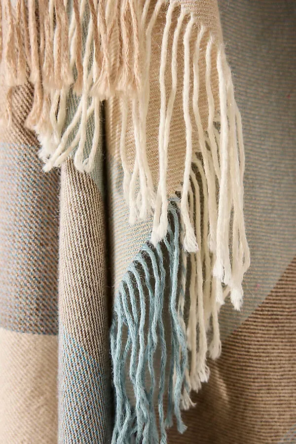 Plaid Alpaca Throw Blanket - Beige by Anthropologie, alternate view