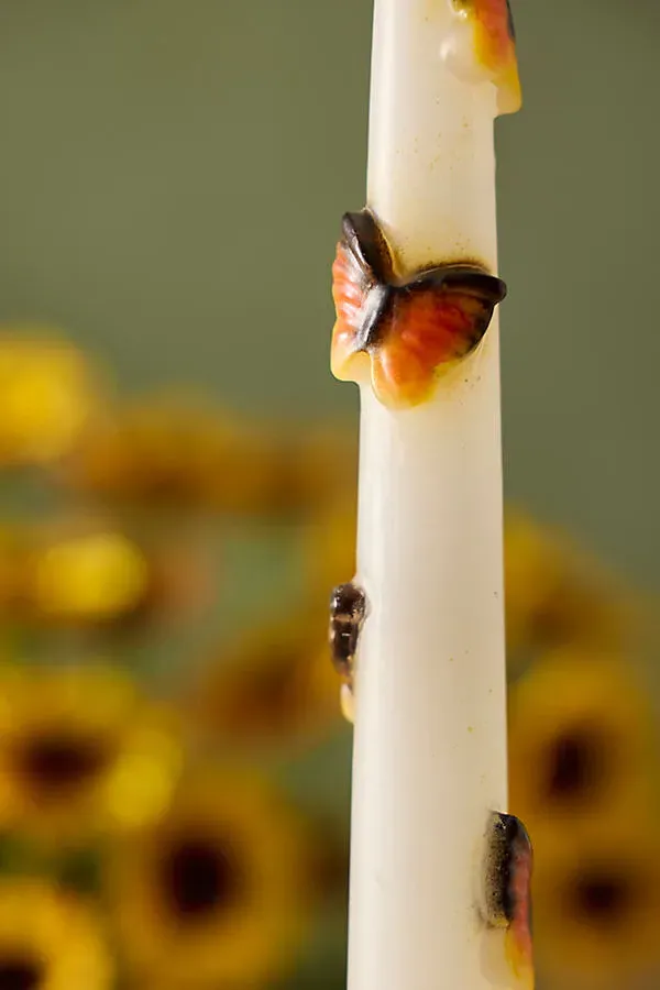 Pollinator Taper Candles Set of 2 - Orange, Paraffin Wax product