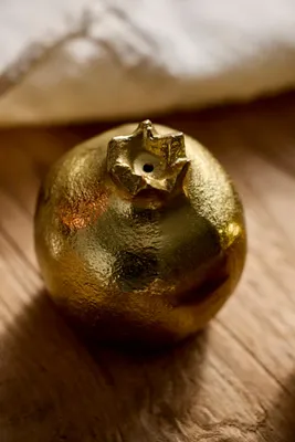 Pomegranate Salt and Pepper Shakers - Gold by Anthropologie, alternate view