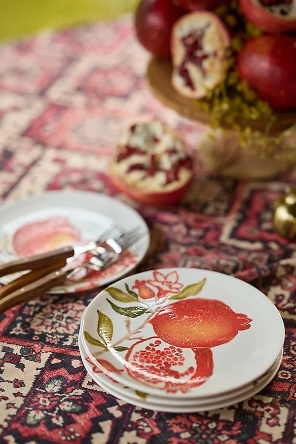 Pomegranate Stoneware Side Plate - Handmade Italy by Anthropologie