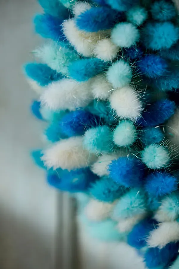 Preserved Bunny Tails Wreath - Blue product
