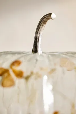 Pressed Floral Extra Large Glass Pumpkin by Anthropologie, image 2