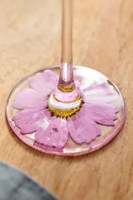 Pressed Floral Flutes Set of 2 product