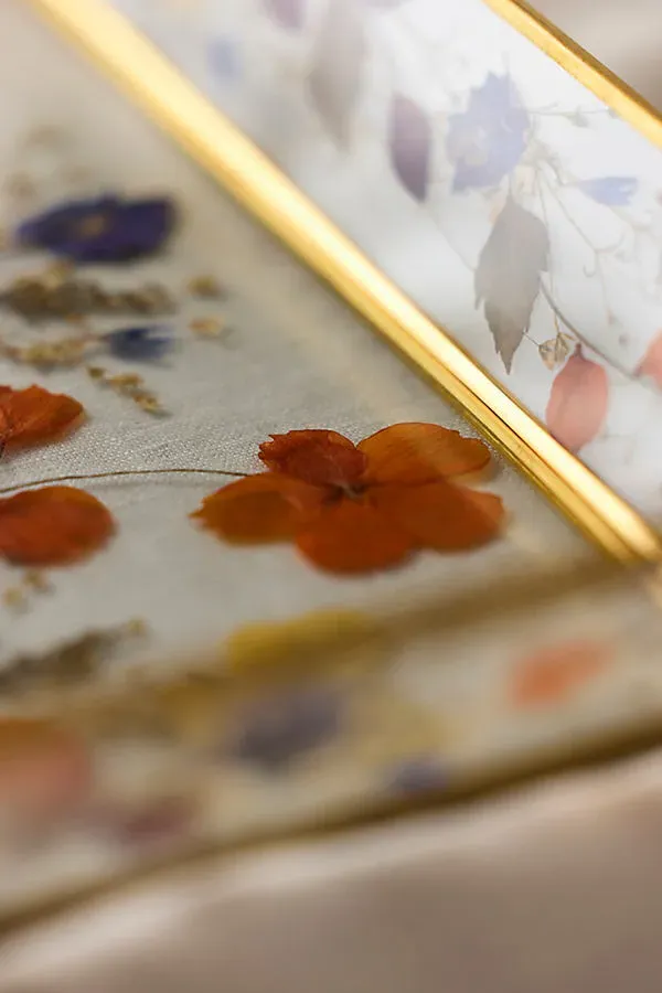 Pressed Floral Glass Tray - Brass by Anthropologie, alternate view