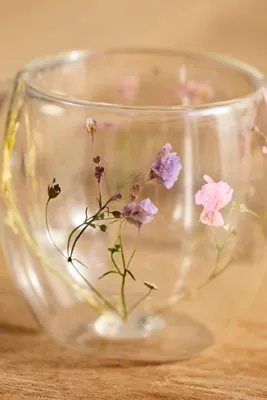 Pressed Floral Mug - Pink, Borosilicate Glass product