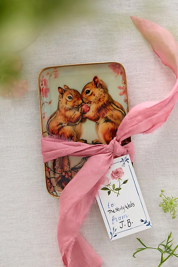 Printed Archival Extra Small Tray - Brown, Enameled Iron by Anthropologie