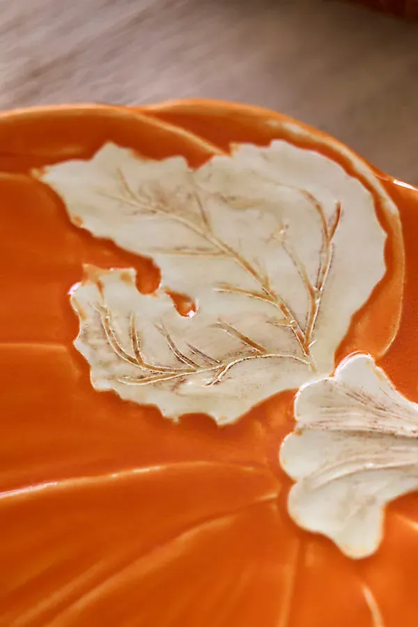 Pumpkin Ceramic Side Plate - Orange by Anthropologie, alternate view
