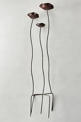 Rain Catcher Iron Stake by Anthropologie, alternate view