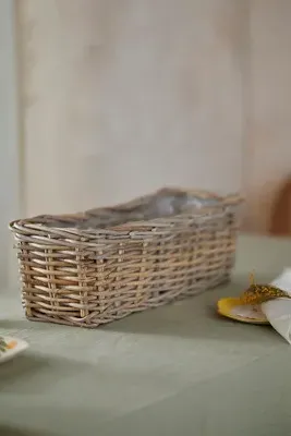 Rattan Trough Basket Planter - Beige product