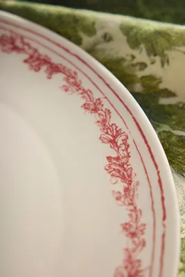 Red Tannenbaum Stoneware Serving Platter by Anthropologie, image 2