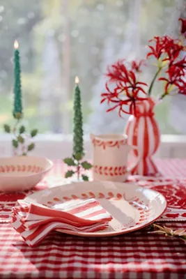 Red & White Stripe Linen Napkins, Set of 2 by Anthropologie, image 2