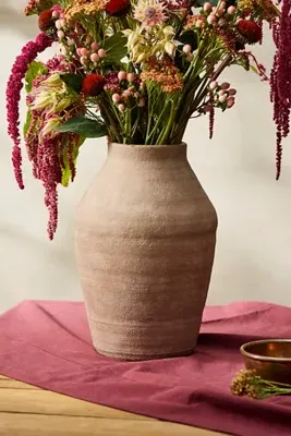 Ribbed Small Vase - Terracotta product