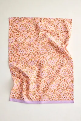 Roja Block-Printed Cotton Dish Towel - Orange product