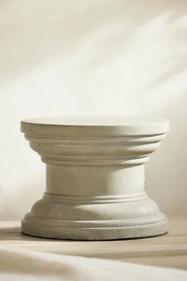 Round Cement Pedestal Plant Stand by Anthropologie, image 2