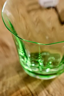 Ruffled Double Old Fashioned Glass - Green product