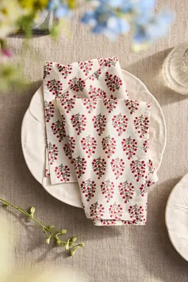 Samira Cotton Napkins Set of 4 - Red product