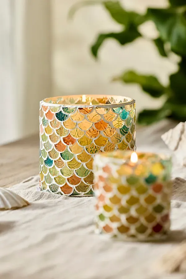Scale Mosaic Small Votive Holder - Glass product