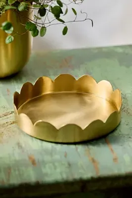Scallop Edge 6" Saucer - Polished Brass product