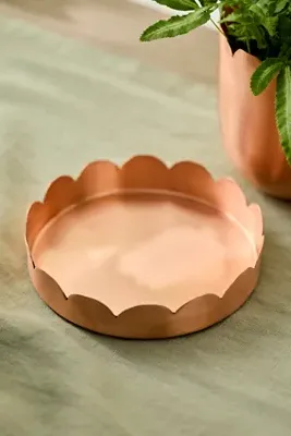 Scallop Edge Copper Saucer - Copper product