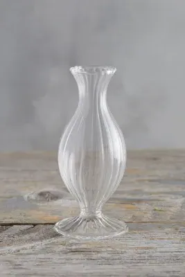 Scalloped Glass Vase - Beige, Borosilicate Glass product