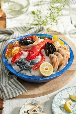 Seafood Platter Candle - Hand-Crafted, Cotton product