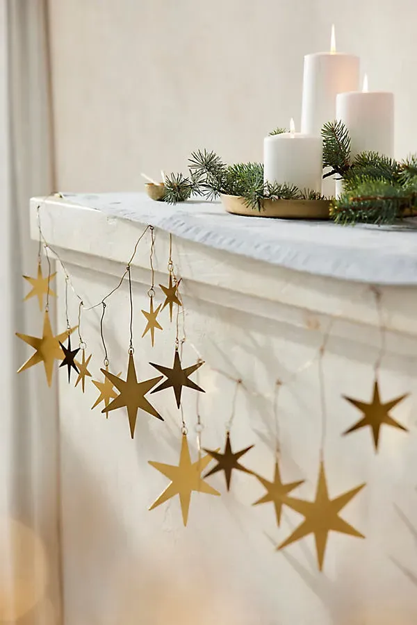 Shooting Stars Garland - Gold by Anthropologie
