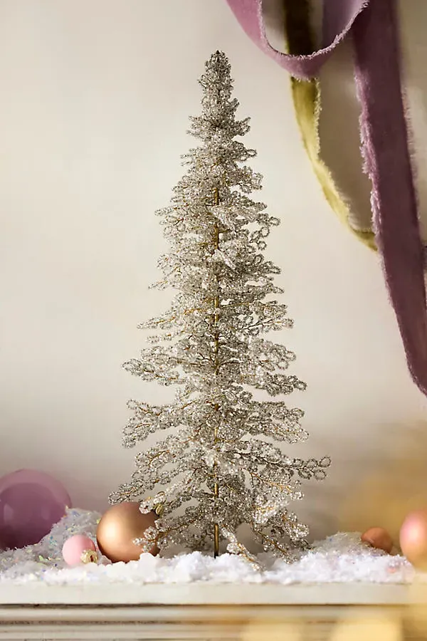 Silver Beaded Tree - Silver by Anthropologie