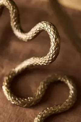 Slithering Snake Taper Candle Holder - Bronze by Anthropologie, alternate view