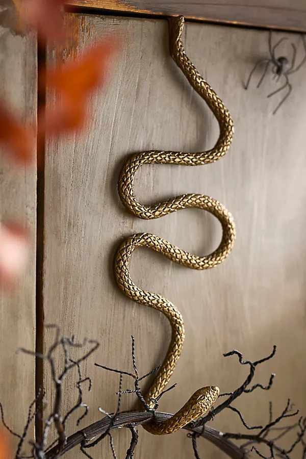 Slithering Snake Wreath Hanger - Gold product