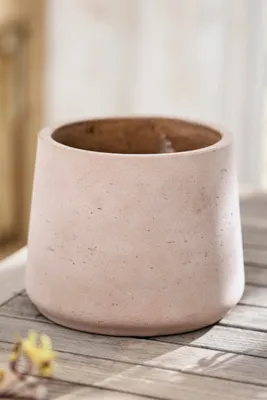 Sloped Side Planter - Brown, Cement alternate view