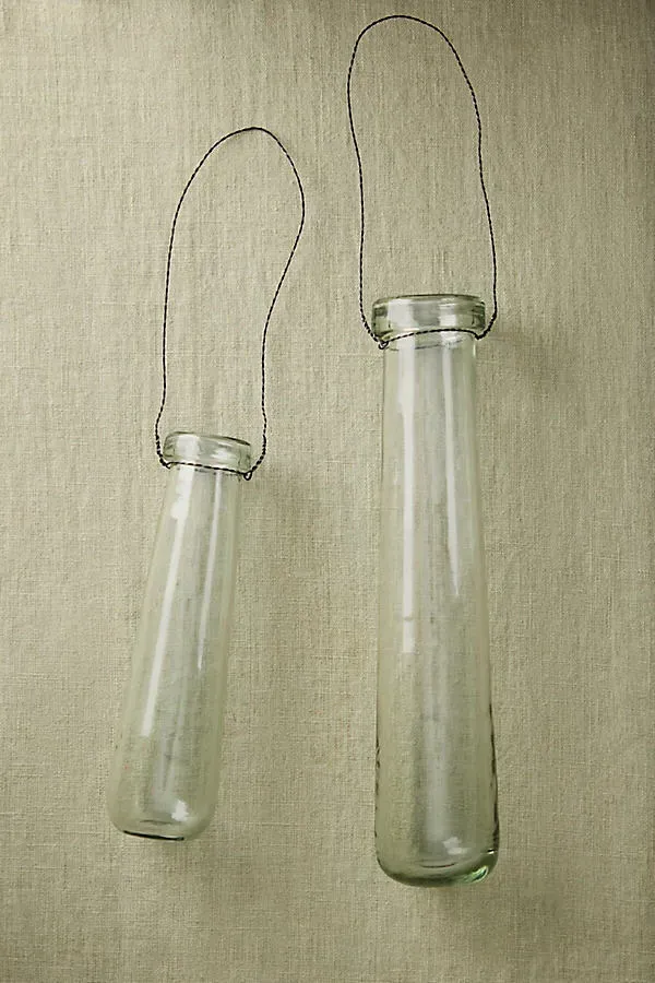 Small Hanging Glass Bud Vase Set - Clear, Glass by Anthropologie, alternate view