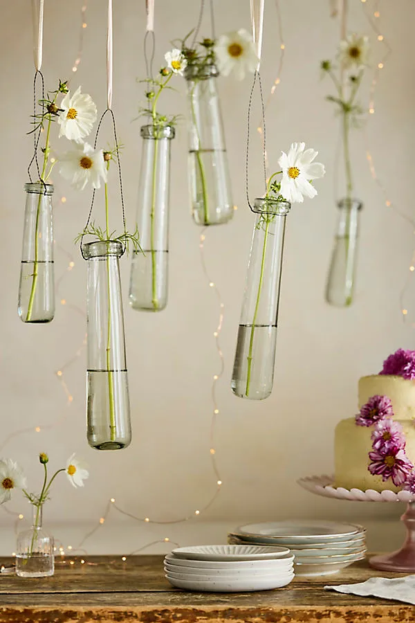 Small Hanging Glass Bud Vase Set - Clear, Glass by Anthropologie