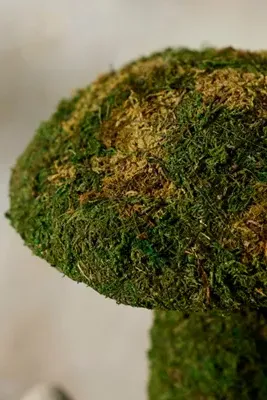 Small Preserved Moss Mushroom Statue - Green product