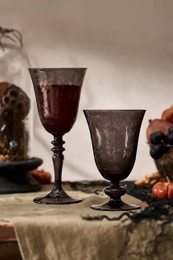 Smoked Thorny Floral Small Drinking Glass - Smoked product