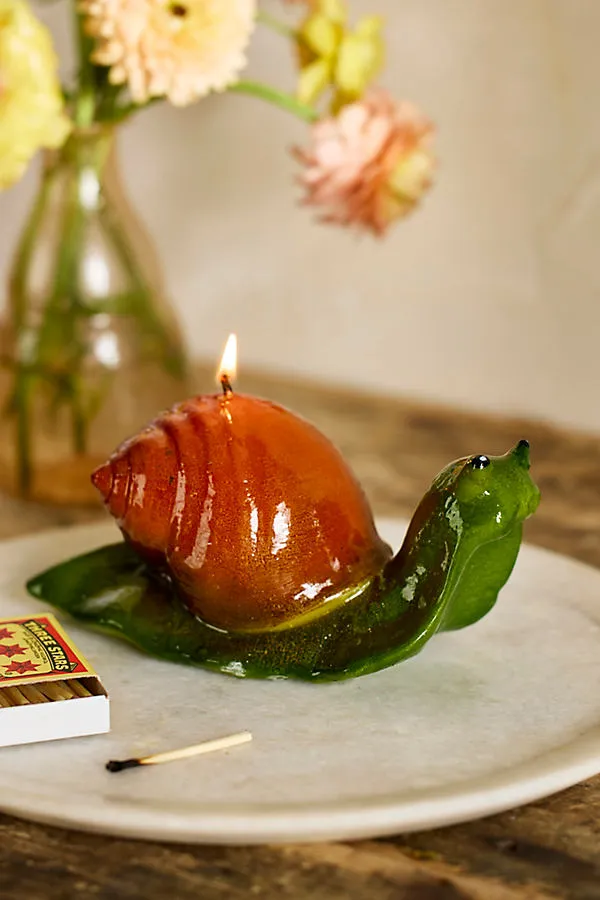 Snail Candle - Green, Cotton product