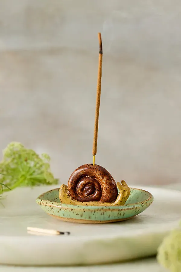 Snail Stoneware Incense Holder by Anthropologie