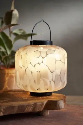 Solar Glass Lantern - White, Plastic product