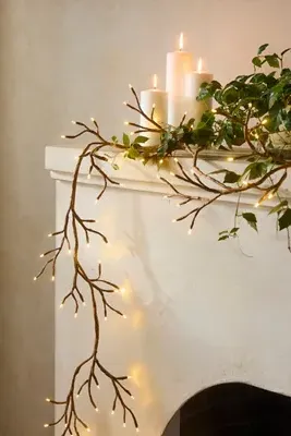 Solar LED Ivy Branch Lights - Warm White, Plastic by Anthropologie, alternate view