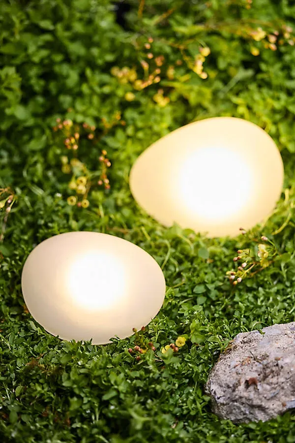 Solar Pebble Light - Large, Plastic by Anthropologie
