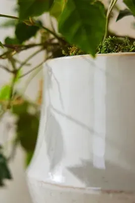 Speckled Bell Ceramic Planter - White product