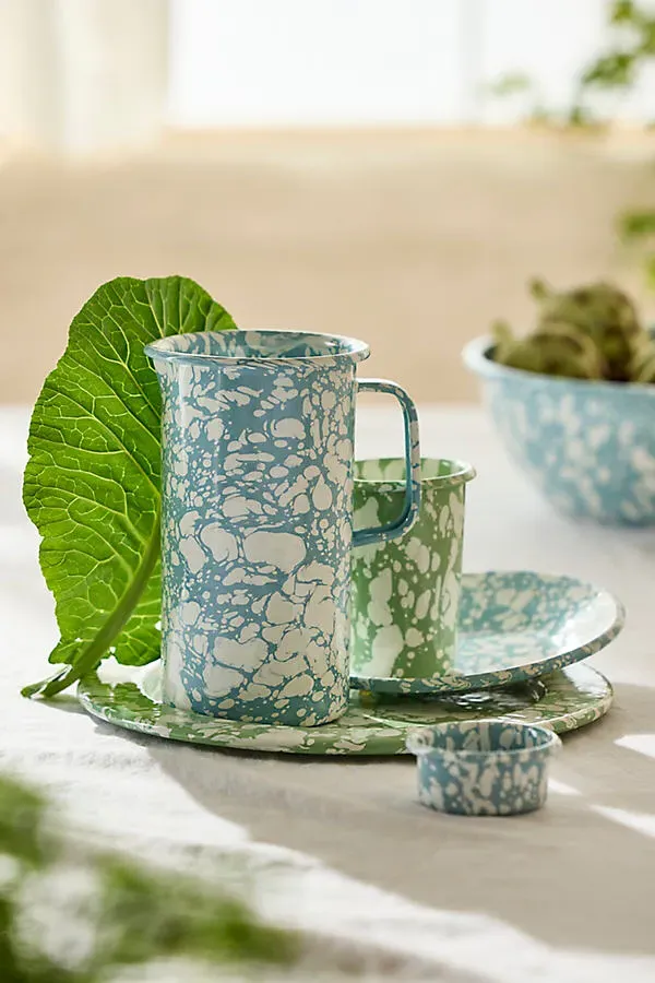 Speckled Enamel Serving Bowl - Blue product