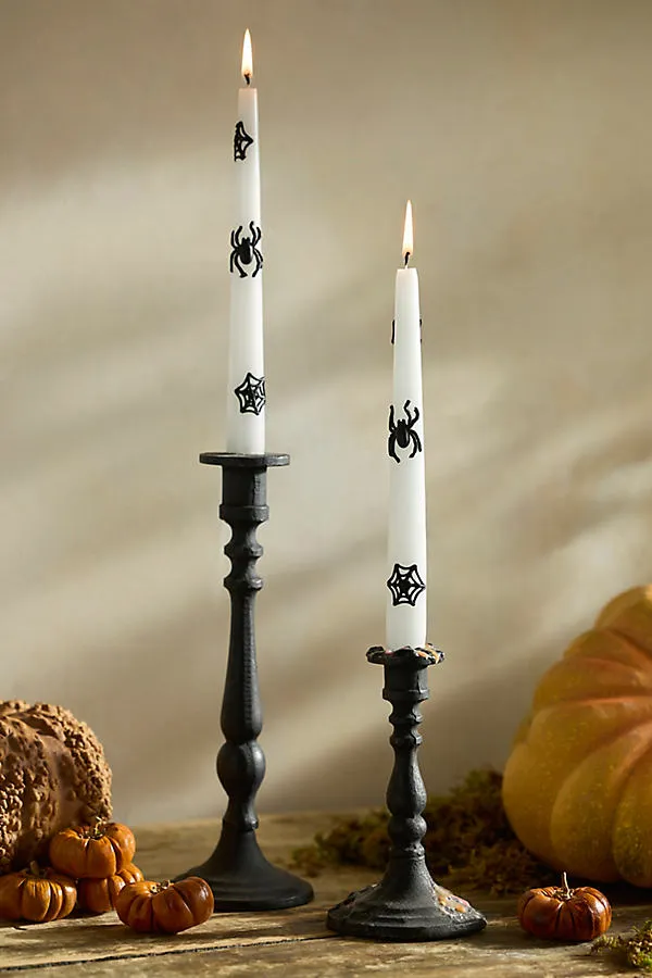 Spider Taper Candles Set of 2 - Ivory by Anthropologie