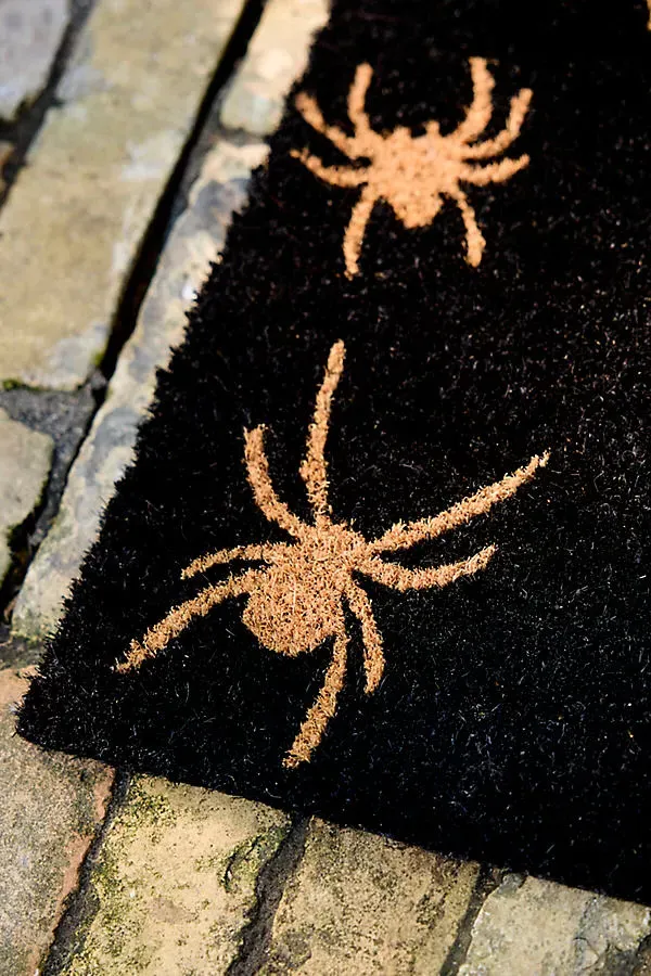 Spooky Spiders Coir Doormat - Black alternate view