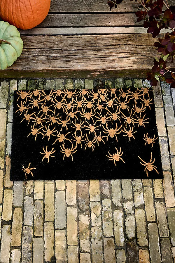 Spooky Spiders Coir Doormat - Black product