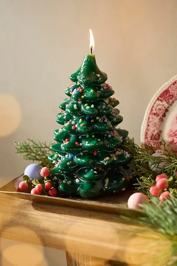 Sprinkle Tree Candle - Green by Anthropologie