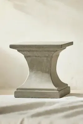 Square Cement Pedestal Plant Stand by Anthropologie, alternate view