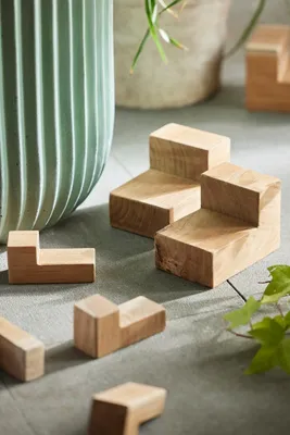 Square Pot Feet Set of 4 - Teak product