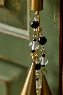 Star + Bells Wreath Charm - Black, Iron by Anthropologie, alternate view