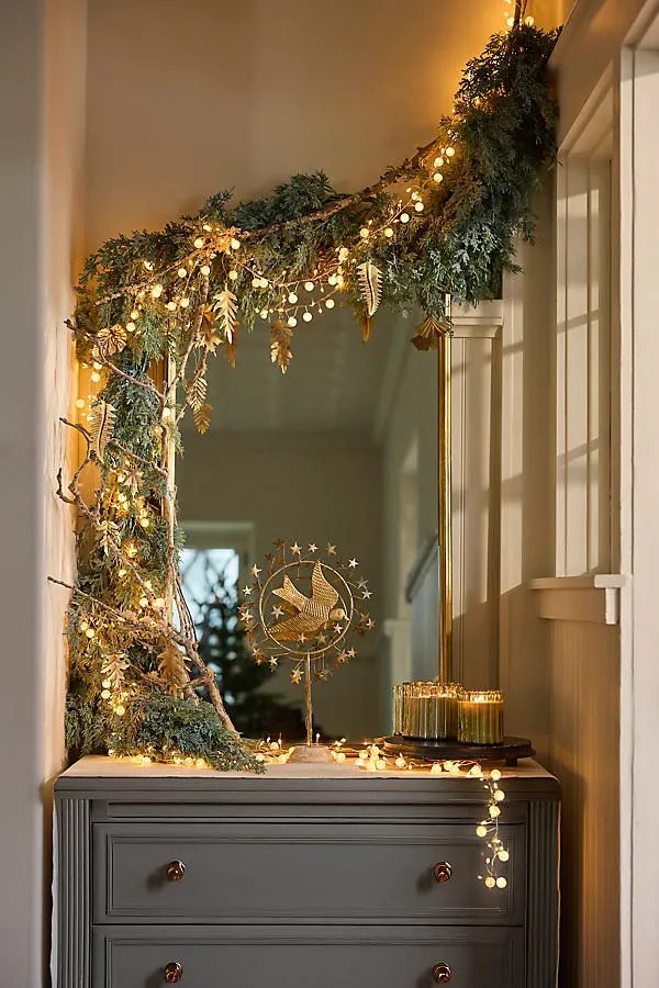 Stargazer Beaded Light Garland - Clear, Plastic by Anthropologie