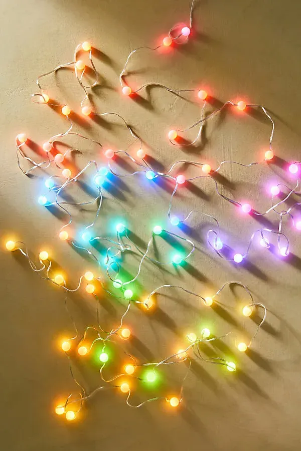 Stargazer Color-Changing Ball Light Strand - Plastic by Anthropologie